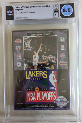 Lakers vs. Celtics and the NBA Playoffs Sega Genesis Basketball WATA 8.5 A+ Seal