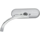 Arlen Ness 13 406 Micro Die Cast Mini Oval Mirror, Left Chrome