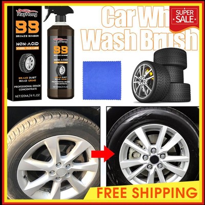 120ml Car Tire Brighteners Dustproof Car Wheel Polishing Cleaner for Auto Care