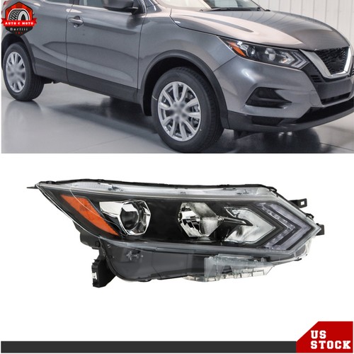 Headlamp For Nissan Rogue Sport 2020 21 22 Halogen W/LED Right Headlight Black