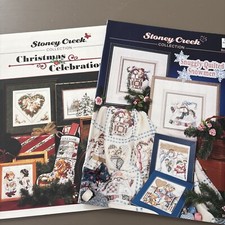 Lot Of 2 Stoney Creek collection counted cross stitch pattern books Christmas