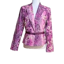 Beautiful Betu Sports Ladies Jacket Size 8 Multicolor Floral Pattern