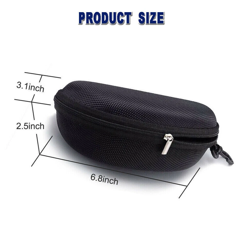 1-3Pack Eye Glasses Case Box Sunglasses Protector Hard Zipper Belt Clip Portable - Image 2 of 4