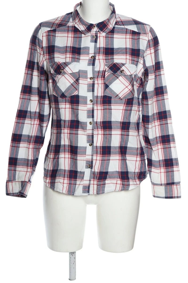 H M DIVIDED Chemise de b cheron Dames T 40 blanc rouge bleu style