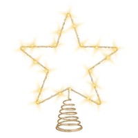 Led Christ Baum Spitze - Gold - Weihnachten Deko Beleuchtung Timer Batterie