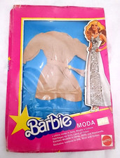 BARBIE MODA SETA europe italy 1980 mattel Crystal Superstar golden silk abito