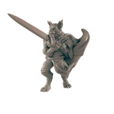 Fighter Catfolk Male - Everyday Heroes - Minis - EC3D - - Dungeons & Dragons - R