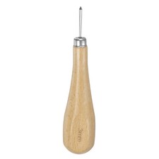 Handwork Sewing Awl 3mm Rhombus Taper Stitch Leather Punch Hole Tool, Log Color
