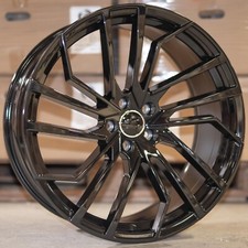 18" SEAT LEON 2005-2026 GLOSS BLACK 5S-EVO DESIGN 8J ALLOY WHEELS X4