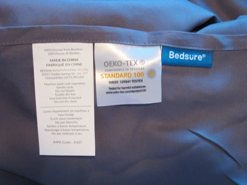 BEDSURE DARK GRAY 100% VISCOSE  FROM BAMBOO COOLING FLAT SHEET - KING - NEW!