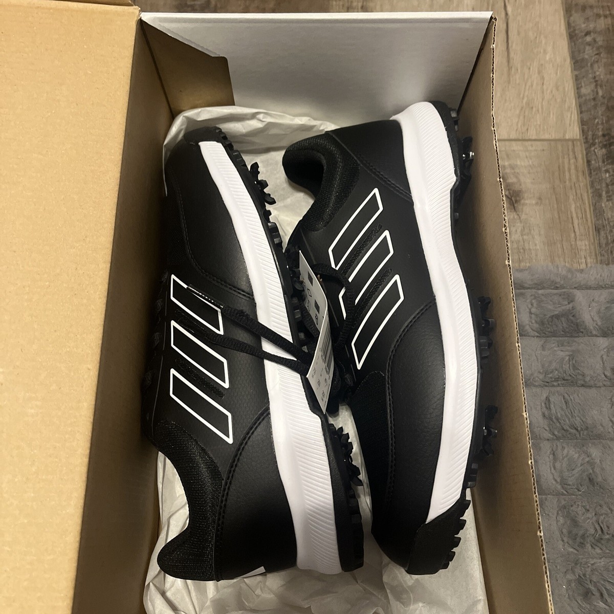 Adidas Tech Response 3.0 Core Black White Men's Golf Shoes Size