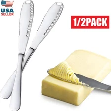 2×The Better Butter Spreader Knife Butter Knife Spreaders Stainless Steel Knives