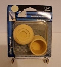 Shepherd Hardware Rubber Leg Tip 1 1/4" 32mm Furniture Protector White 9223 2pc