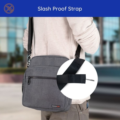 Logan Anti-Theft Messenger slash resistant crossbody - Zoomlite - Picture 8 of 10