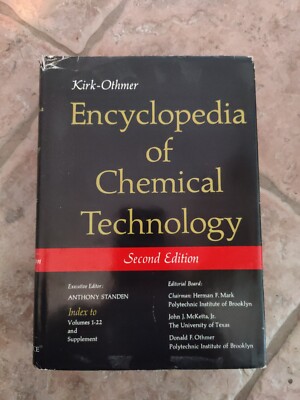 Encyclopedia Of Chemical Technology 2nd Ed. Edited By Anthony Standen