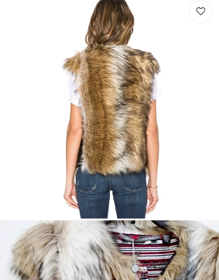 Chaleco manga gorra Twelfth Street de Cynthia Vincent imitación piel talla mediana nuevo con etiquetas $345 Foto 3 de 4