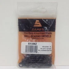 Sampo Ball Bearing Swivels Black Scissor Snap BX5MZ Size 5 100lb 12pk NOS