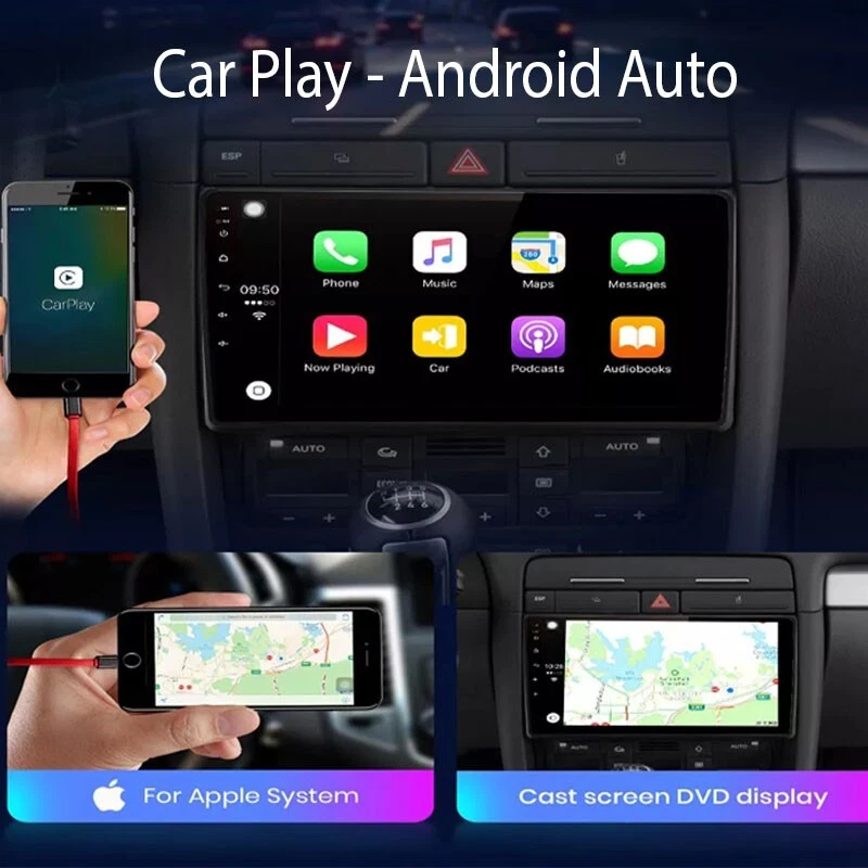 Radio Pantalla Android 12 GPS USB CARPLAY BT RDS WIFI para AUDI A4 Seat Exeo - Imagen 3 de 4