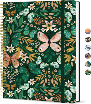 Large Spiral Lined Journal for Women, 8.5'' X 11'' Notebooks for Work Collge Ruled