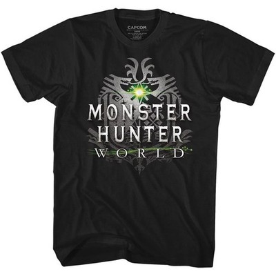 Monster Hunter Mhw Logo Black Gaming Shirt