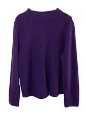 Habitat Clothes to Live in Womens Mock Neck Sweater XL Purple Long Sleeve