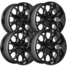 Set Of 4 Hardrock Horseshoe 20x12 5x5.55x150 -51mm Gloss Black Wheels Rims Set Of 4 Hardrock Horseshoe 20x12 5x5.55x150 -51mm Gloss Black Wheels Rims