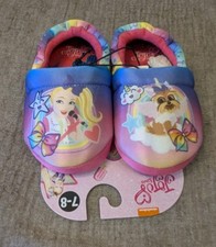 JoJo Siwa Girls Size 7-8 Slippers Rainbow Character Aline Shimmery New