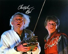 BACK TO THE FUTURE SIGNED PHOTO MICHAEL J FOX CHRISTOPHER LLOYD 8.5X11 REPRINT