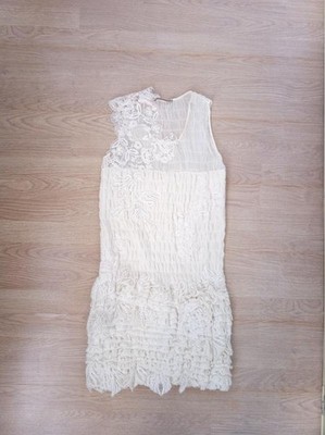 Women Ermanno Scervino dress white cashmere 36