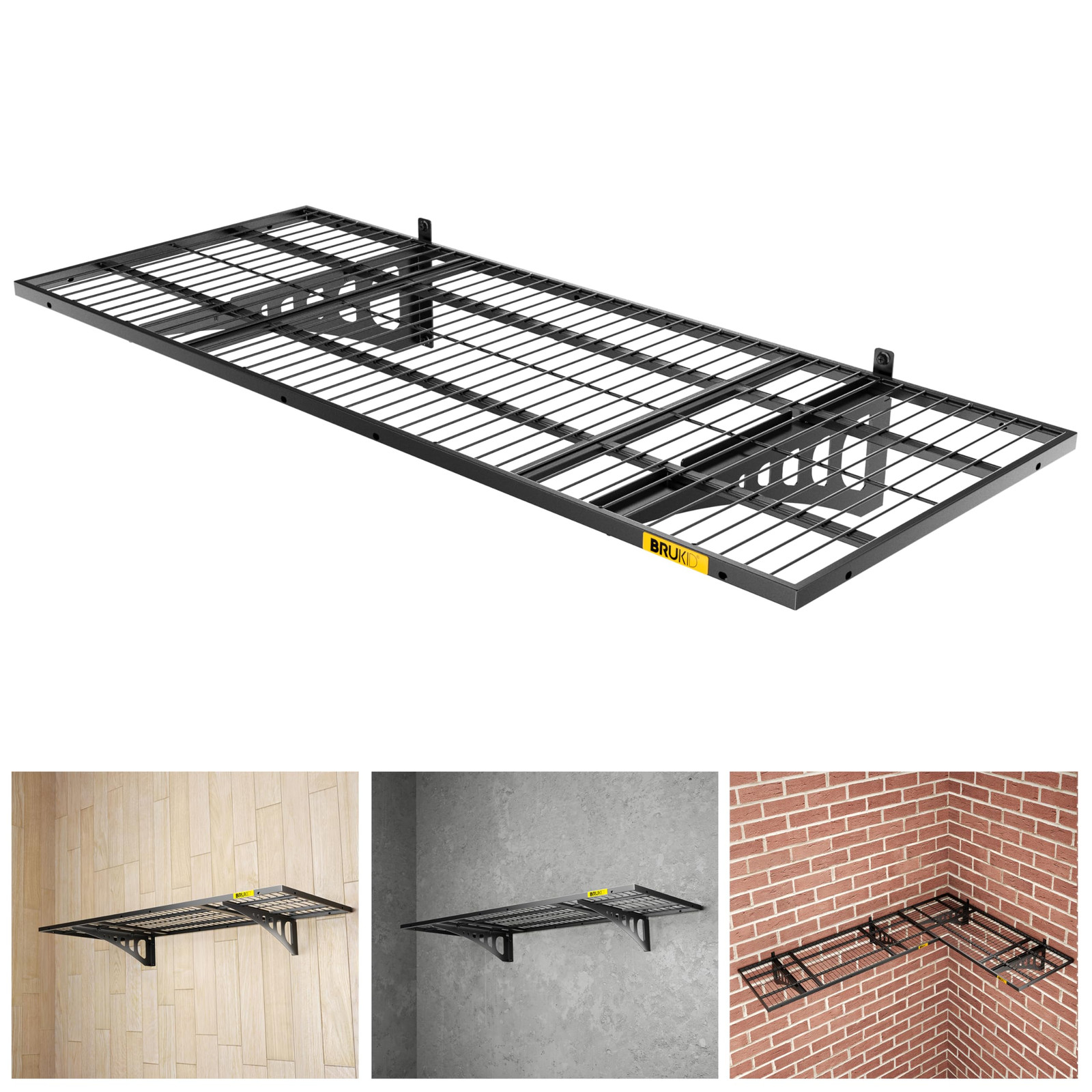 1.64x4ft Adjustable Rail Wall Garage Storage Shelf, for Tool Room, Storage Ro...
