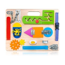 Montessori Busy Board for Toddlers, Wooden Sensory Toys, Preschool ... Fast Ship