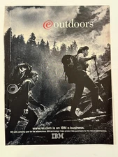 Vintage 1998 IBM Couple Hiking up Mountain REI Outdoors Advertisement Print Ad