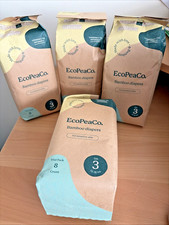 EcoPeaCo. Bamboo Diapers 4pks 32 Total Size 3