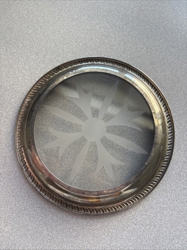Sterling Silver and Crystal Wine Bottle Coaster - Picture 6 of 7