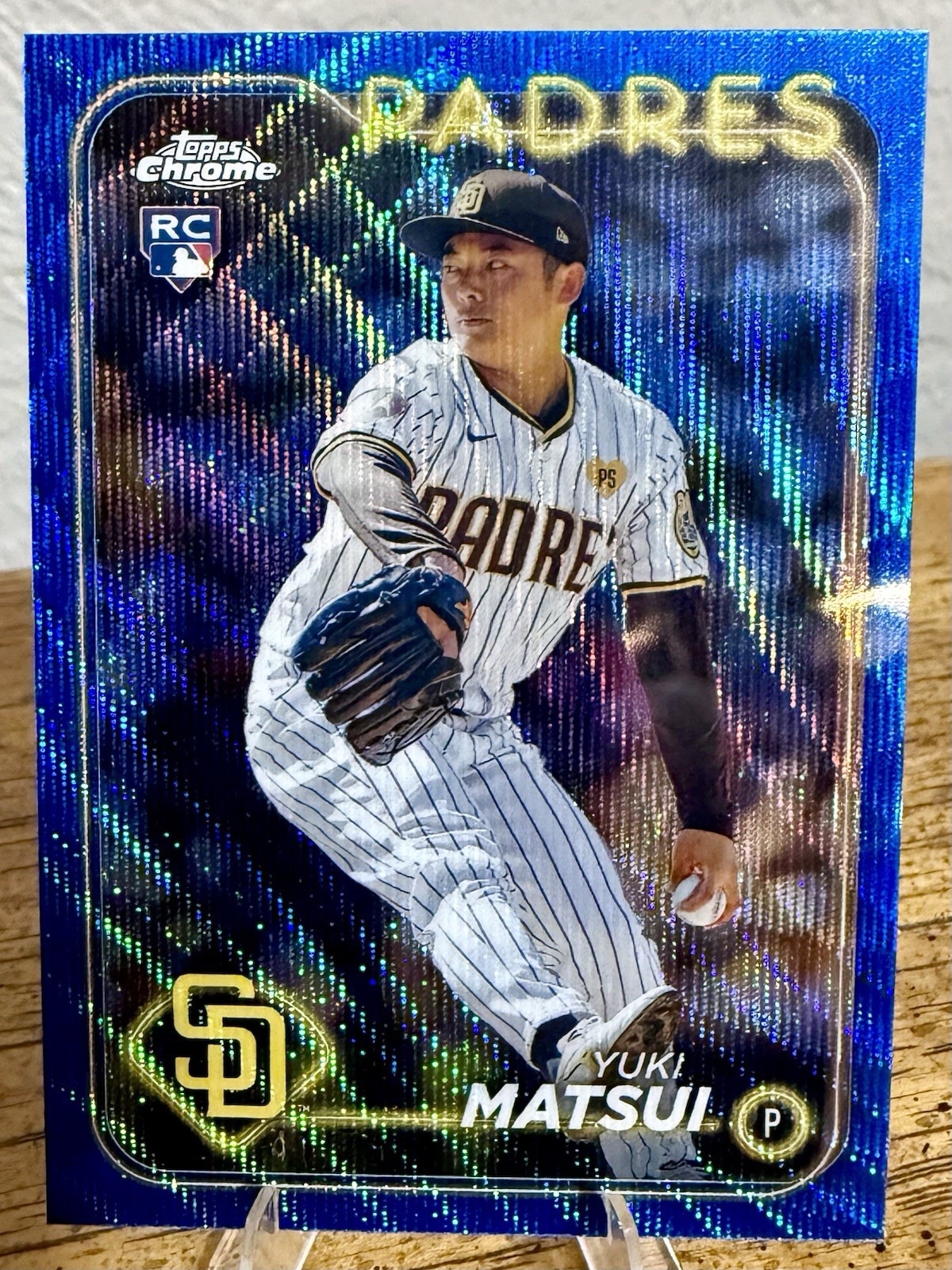 2024 Topps Chrome - Yuki Matsui #116 Blue Wave Refractor /75 (RC)