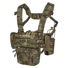 YAKEDA Adjustable Tactical Mini Rig Chest Vest with Wing & Dangler Pouch