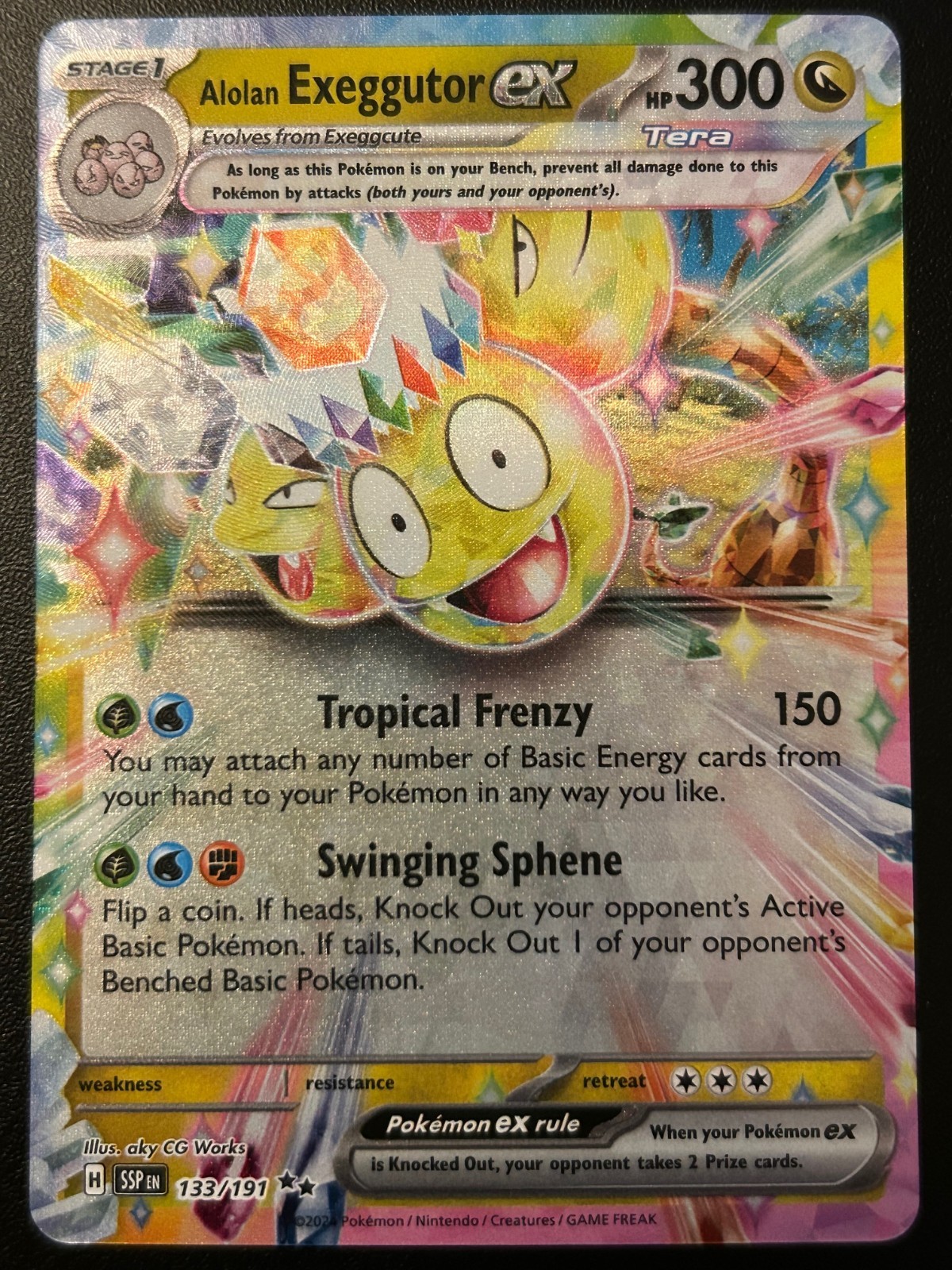 Alolan Exeggutor 133/191 Double Rare Holo SV: Surging Sparks NM