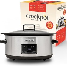 Image of Crock-Pot Sizzle & Stew Digital Slow Cooker 6.5L Removable Induction Hob-Safe Bo