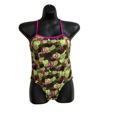 OP Ocean Pacific Women's One Piece Bathing Suit Swim Suit Size 16.5 Camouflage