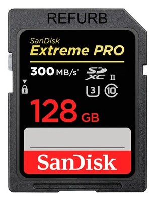 SanDisk  Extreme Pro 128GB SDXC UHSII U3 Memory Card 300MBs G1N