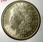 1921 P Morgan Dollar $1 US Mint 90 % Silver Uncirculated 1921-P LUSTER UNC