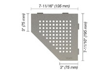 Schluter Systems Shelf Pentagon Corner Square Stone Grey SES2D3TSSG