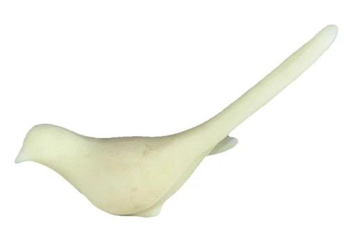 Vintage Fenton Satin Art Glass Long Tail Bird Of Happiness