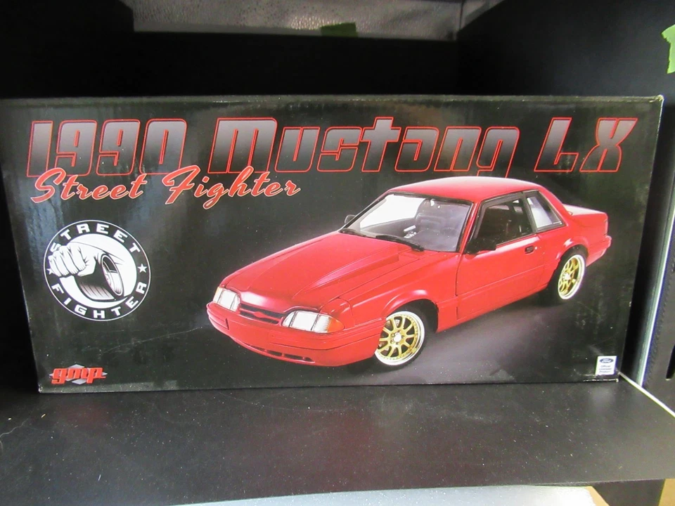 RARO 90 FORD MUSTANG LX STREET FIGHTER SUPERCARGADOR ROJO METÁLICO 1:18 GMP 18955 Foto 3 de 4