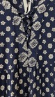 Angie Bohemian Romper Long Sleeve Navy Blue White Medallion Geometric Woman Sz S — photo 3