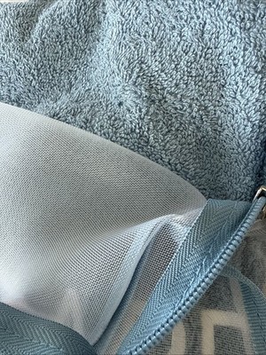 Dolce and Gabbana Light Blue %100 Cotton Beach Towel With Zipper