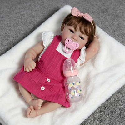 Real Lifelike Reborn Newborn Baby Dolls Girl Full Vinyl Silicone Body Doll Gift