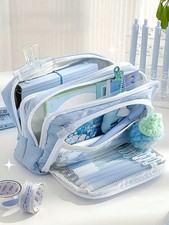 Pencil Case Large Capacity Double Layer Pen Bag School Stationery Organizer