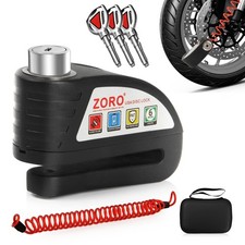 Motorcycle Lock, Disc Brake Lock with 130DB Alarm, Heavy Duty Motorcycle Lock...