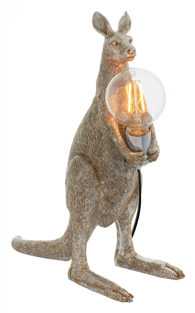 Table Light Silver Kangaroo Vintage Endon 95072
